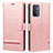 Coque Portefeuille Livre Cuir Etui Clapet SY1 pour OnePlus Nord N200 5G Rose