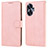 Coque Portefeuille Livre Cuir Etui Clapet SY1 pour Realme C55 Rose