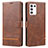 Coque Portefeuille Livre Cuir Etui Clapet SY1 pour Realme Q3s 5G Marron