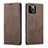 Coque Portefeuille Livre Cuir Etui Clapet T01 pour Apple iPhone 12 Pro Marron