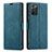 Coque Portefeuille Livre Cuir Etui Clapet T01 pour Samsung Galaxy Note 20 5G Bleu