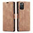 Coque Portefeuille Livre Cuir Etui Clapet T01 pour Samsung Galaxy Note 20 5G Brun Clair