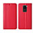 Coque Portefeuille Livre Cuir Etui Clapet T01 pour Xiaomi Redmi 10X 4G Rouge