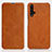 Coque Portefeuille Livre Cuir Etui Clapet T02 pour Huawei Honor 20 Orange