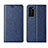 Coque Portefeuille Livre Cuir Etui Clapet T02 pour Huawei P40 Bleu