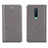 Coque Portefeuille Livre Cuir Etui Clapet T02 pour OnePlus 8 Gris