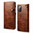 Coque Portefeuille Livre Cuir Etui Clapet T02 pour Samsung Galaxy Note 20 5G Marron