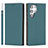 Coque Portefeuille Livre Cuir Etui Clapet T02D pour Samsung Galaxy S23 Ultra 5G Cyan