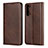 Coque Portefeuille Livre Cuir Etui Clapet T03 pour Oppo F15 Marron