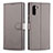 Coque Portefeuille Livre Cuir Etui Clapet T03 pour Samsung Galaxy Note 10 5G Gris