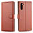 Coque Portefeuille Livre Cuir Etui Clapet T03 pour Samsung Galaxy Note 10 5G Orange