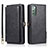 Coque Portefeuille Livre Cuir Etui Clapet T03 pour Samsung Galaxy Note 20 5G Noir