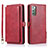 Coque Portefeuille Livre Cuir Etui Clapet T03 pour Samsung Galaxy Note 20 5G Rouge