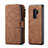 Coque Portefeuille Livre Cuir Etui Clapet T03 pour Samsung Galaxy S9 Plus Marron