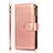 Coque Portefeuille Livre Cuir Etui Clapet T04 pour Apple iPhone 12 Or Rose