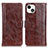 Coque Portefeuille Livre Cuir Etui Clapet T04 pour Apple iPhone 13 Marron