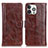 Coque Portefeuille Livre Cuir Etui Clapet T04 pour Apple iPhone 14 Pro Marron