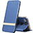 Coque Portefeuille Livre Cuir Etui Clapet T05 pour Huawei Honor V20 Bleu
