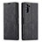 Coque Portefeuille Livre Cuir Etui Clapet T05 pour Samsung Galaxy Note 10 Noir