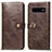 Coque Portefeuille Livre Cuir Etui Clapet T05 pour Samsung Galaxy S10 Plus Marron