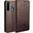 Coque Portefeuille Livre Cuir Etui Clapet T05 pour Xiaomi Redmi Note 8 (2021) Marron