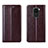 Coque Portefeuille Livre Cuir Etui Clapet T05 pour Xiaomi Redmi Note 9 Marron