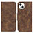 Coque Portefeuille Livre Cuir Etui Clapet T06 pour Apple iPhone 13 Mini Marron