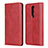 Coque Portefeuille Livre Cuir Etui Clapet T06 pour OnePlus 8 Rouge