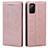 Coque Portefeuille Livre Cuir Etui Clapet T06 pour Samsung Galaxy Note 20 5G Or Rose