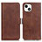 Coque Portefeuille Livre Cuir Etui Clapet T07 pour Apple iPhone 14 Plus Marron