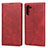 Coque Portefeuille Livre Cuir Etui Clapet T07 pour Samsung Galaxy Note 10 Rouge