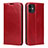 Coque Portefeuille Livre Cuir Etui Clapet T08 pour Apple iPhone 11 Rouge