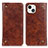 Coque Portefeuille Livre Cuir Etui Clapet T08 pour Apple iPhone 13 Marron