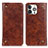 Coque Portefeuille Livre Cuir Etui Clapet T08 pour Apple iPhone 14 Pro Max Marron