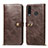 Coque Portefeuille Livre Cuir Etui Clapet T08 pour Huawei P30 Lite New Edition Marron