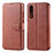 Coque Portefeuille Livre Cuir Etui Clapet T08 pour Huawei P30 Marron