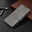 Coque Portefeuille Livre Cuir Etui Clapet T08 pour Samsung Galaxy Note 20 5G Gris