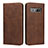 Coque Portefeuille Livre Cuir Etui Clapet T08 pour Samsung Galaxy S10 Plus Marron