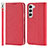 Coque Portefeuille Livre Cuir Etui Clapet T08D pour Samsung Galaxy S22 Plus 5G Rouge
