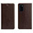 Coque Portefeuille Livre Cuir Etui Clapet T09 pour Huawei Honor V30 5G Marron