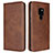 Coque Portefeuille Livre Cuir Etui Clapet T09 pour Huawei Mate 20 X 5G Marron