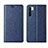 Coque Portefeuille Livre Cuir Etui Clapet T09 pour Oppo Find X2 Lite Bleu