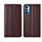 Coque Portefeuille Livre Cuir Etui Clapet T09 pour Oppo Reno4 5G Marron