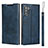 Coque Portefeuille Livre Cuir Etui Clapet T09 pour Samsung Galaxy Note 10 5G Bleu