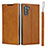 Coque Portefeuille Livre Cuir Etui Clapet T09 pour Samsung Galaxy Note 10 5G Orange