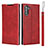 Coque Portefeuille Livre Cuir Etui Clapet T09 pour Samsung Galaxy Note 10 5G Rouge