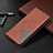 Coque Portefeuille Livre Cuir Etui Clapet T09 pour Samsung Galaxy Note 20 5G Marron