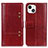 Coque Portefeuille Livre Cuir Etui Clapet T10 pour Apple iPhone 13 Rouge