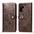 Coque Portefeuille Livre Cuir Etui Clapet T10 pour Huawei P30 Pro Marron