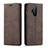 Coque Portefeuille Livre Cuir Etui Clapet T10 pour OnePlus 8 Pro Marron